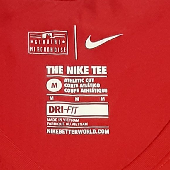 Nike Dri Fit Women's LA Angels Athletic Cut V Neck SS Shirt Size M - Picture 4 of 4